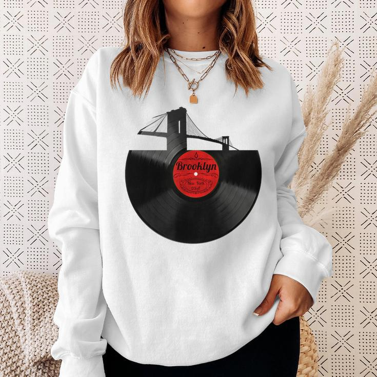 Brooklyn Bridge New York Nyc Vinyl Record Sweatshirt Gifts for Her