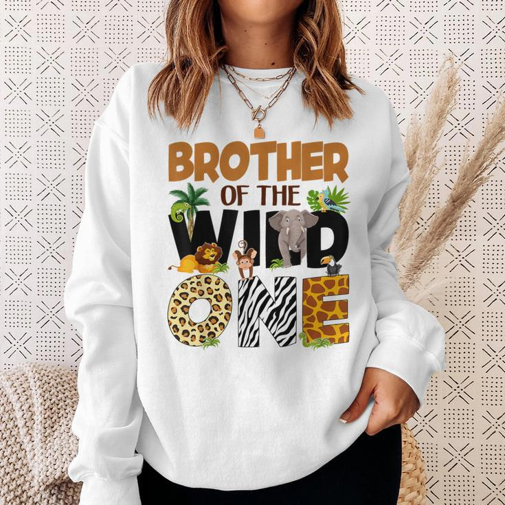 Brother Of The Birthday Wild One Safari Boy Family Matching Sweatshirt Gifts for Her