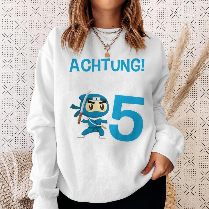 Children's Ninja 5Th Birthday Achtung Ich Bin Fünf Sweatshirt Geschenke für Sie
