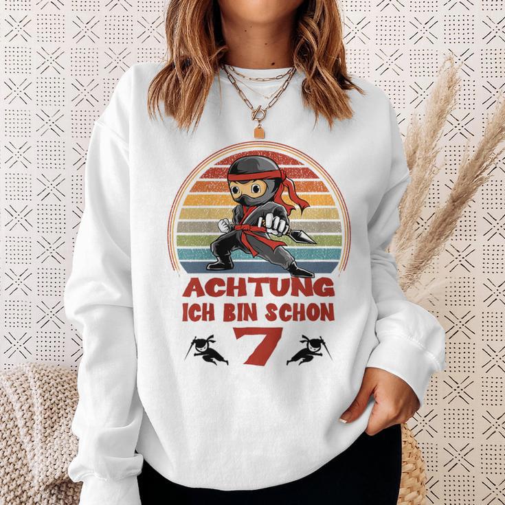 Children's Ninja 7Th Birthday For Boys Achtung Ich Bin 7 Jahre Sweatshirt Geschenke für Sie