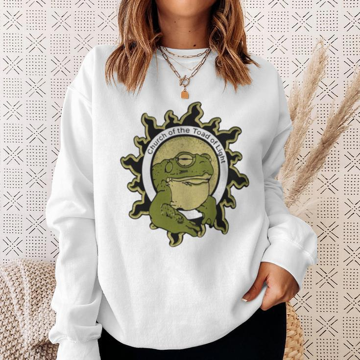 Church Of The Toad Of Light Sonoran Desert Bufo Toad Sweatshirt Gifts for Her