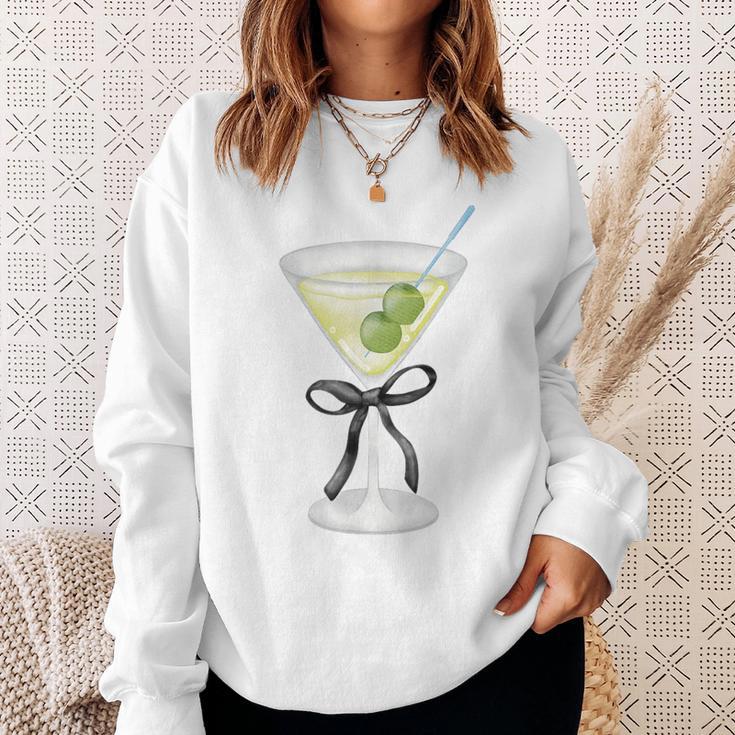 Coquette Bow With Martini Coquette Aesthetic Sweatshirt Gifts for Her