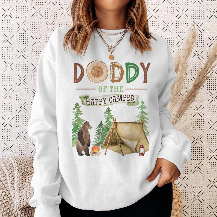 Daddy Of The Happy Camper First Birthday Camping Daddy Dada Sweatshirt Gifts for Her