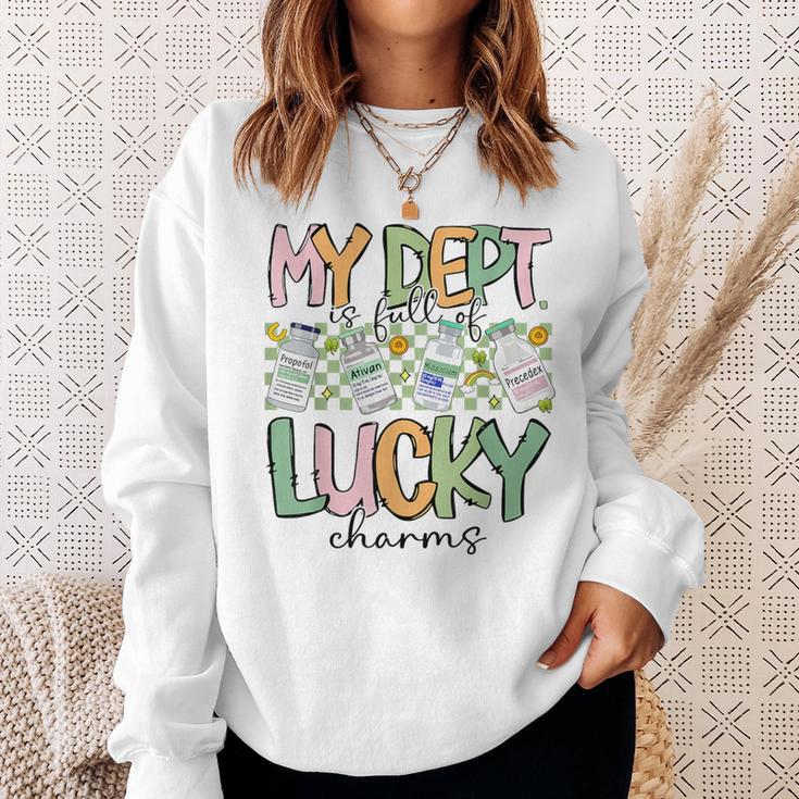 My Dept Is Full Of Lucky Charm Pharmacist St Patrick's Day Sweatshirt Gifts for Her