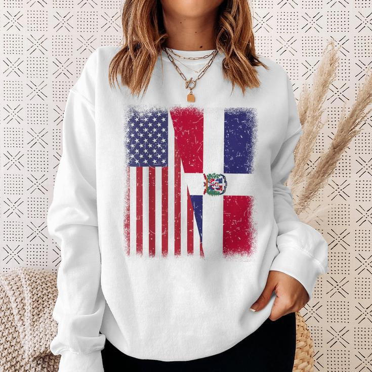 Dominican Republic American Flag Hispanic Heritage Month Kid Sweatshirt Gifts for Her