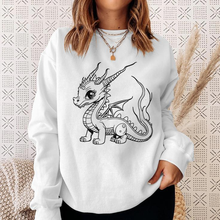 Dragon Ausmalen Und Selbst Bemalen Paint Sweatshirt Geschenke für Sie