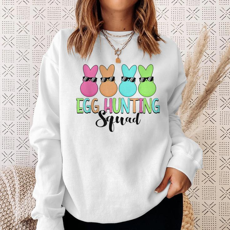 Egg Hunting Squad Cute Bunny Rabbit Lover Happy Easter Day Sweatshirt Gifts for Her