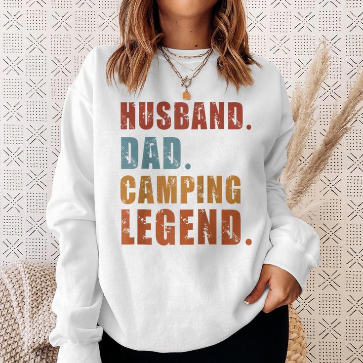 Ehemann Papa Camping Legende Raglan Sweatshirt Geschenke für Sie