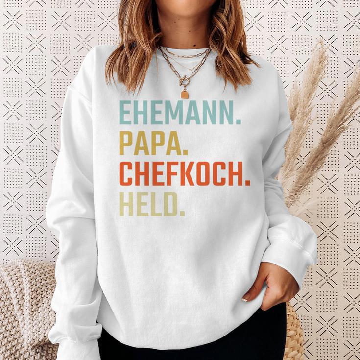 Ehemann Papa Chefkoch Held Geschenk Zumatertag Sweatshirt Geschenke für Sie