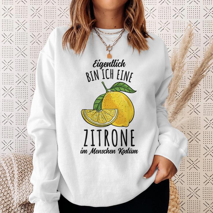 Eigentlich Bin Ich Eine Zitrone Kostüm Sweatshirt Geschenke für Sie