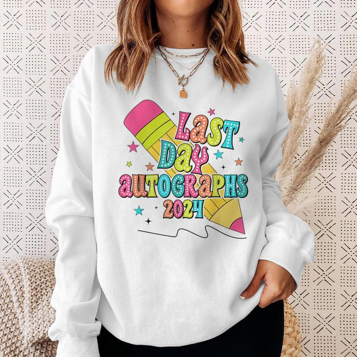 End Of The Year Autographs 2023-2024 Last Day Of School Grad Sweatshirt Gifts for Her