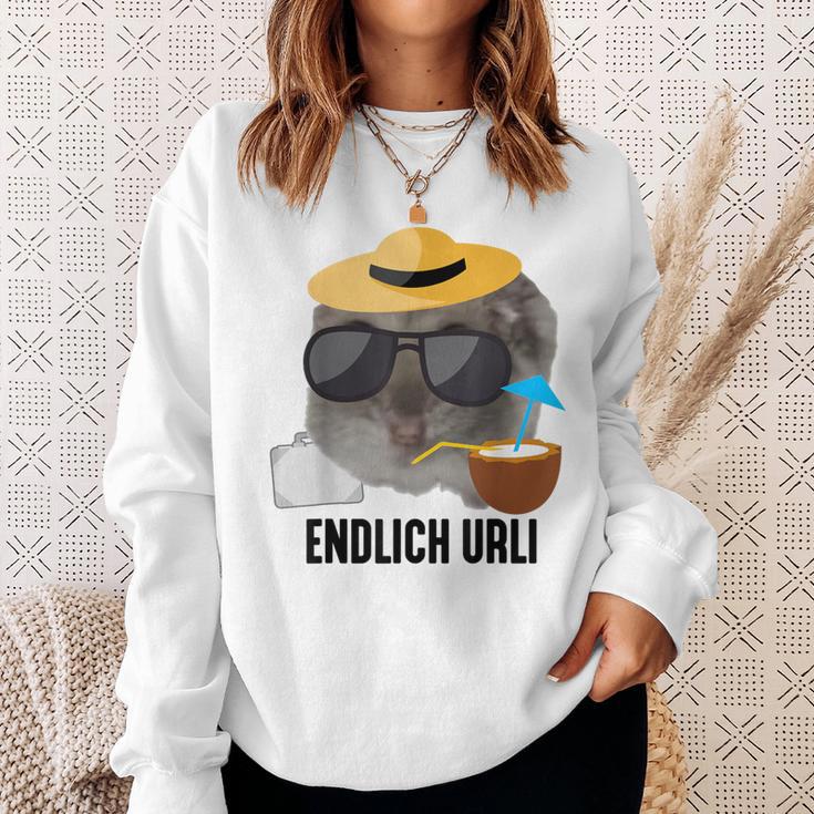 Endlich Urli X Sad Hamster Meme Party Ferien Urlaub Sommer Sweatshirt Geschenke für Sie