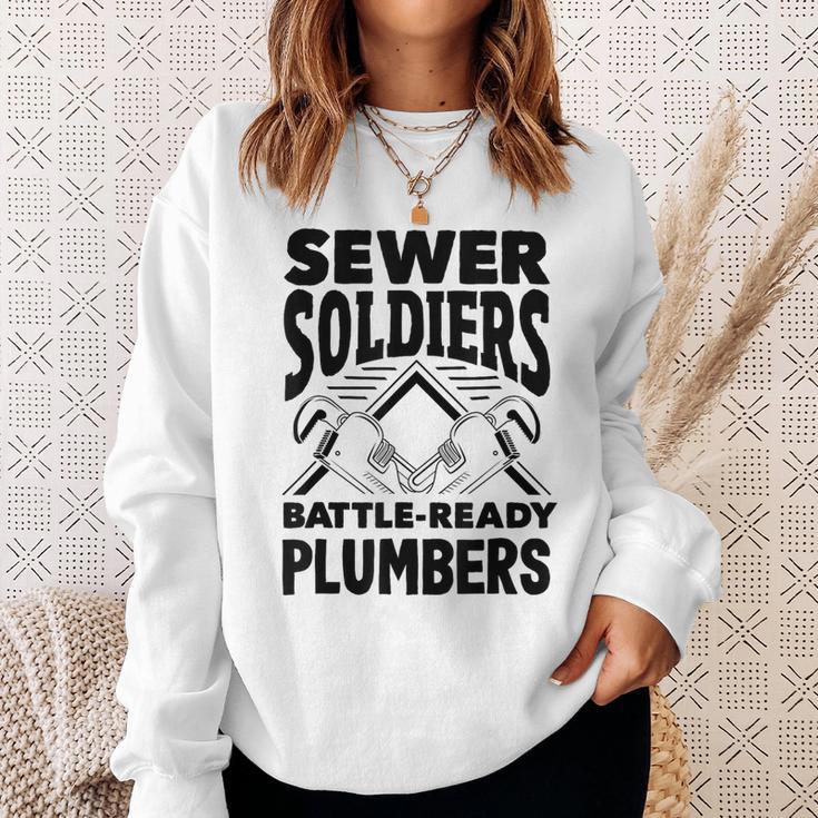 Flow Masters Plumbing Pride Professional Plumber Sweatshirt Gifts for Her