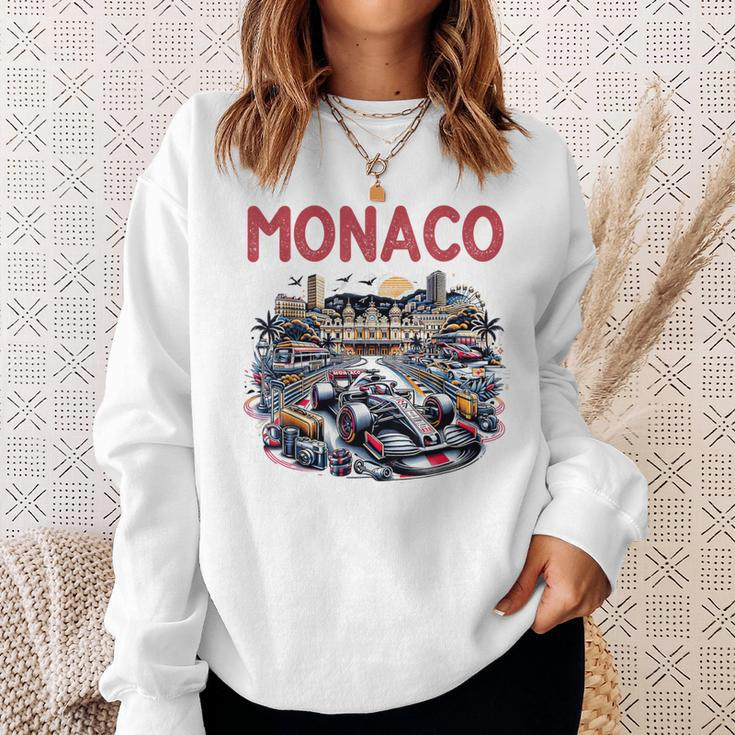 Formula Monaco City Monte Carlo Circuit Racetrack Travel Sweatshirt Gifts for Her