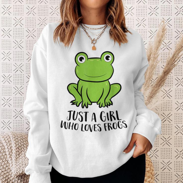 Frosch Mädchen Nur Ein Frosch Mädchen Das Frösche Liebt Sweatshirt Geschenke für Sie