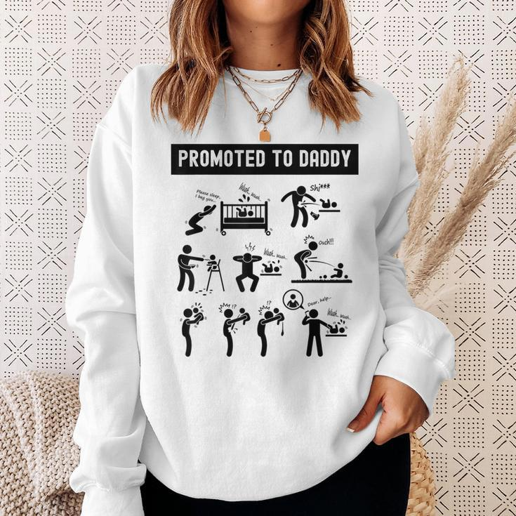 Promoted To Daddy Baby For New Daddy 2024 Sweatshirt Gifts for Her