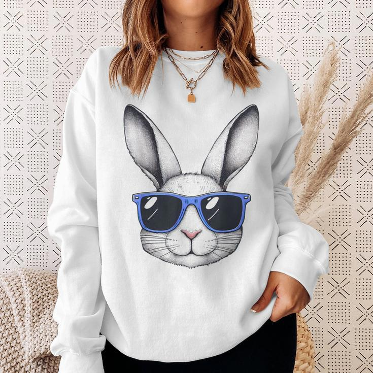 Rabbit Bunny Face Sunglasses Easter For Boys Men Sweatshirt Gifts for Her