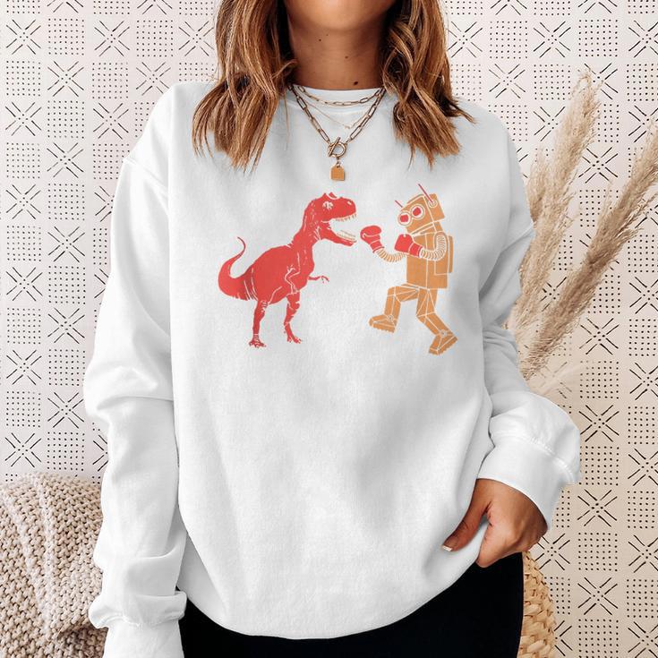 Red Dino Orange Geek Vintage Boxing Tri Black Charcoal Sweatshirt Gifts for Her