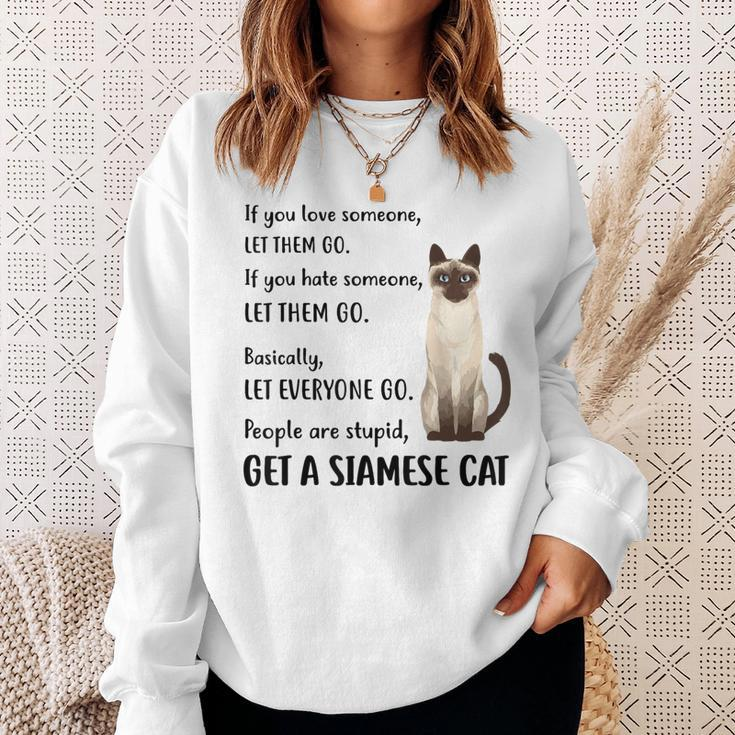 Siamese Apparel Get A Siamese Kitten Cat Sweatshirt Gifts for Her