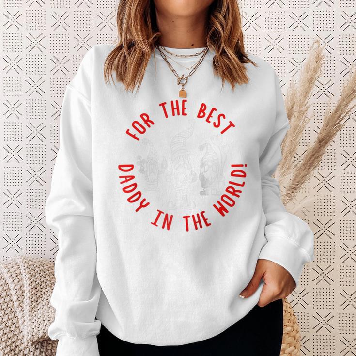 Für Den Besten Daddy Der Weltalentinszwerge Für Papa Raglan Sweatshirt Geschenke für Sie