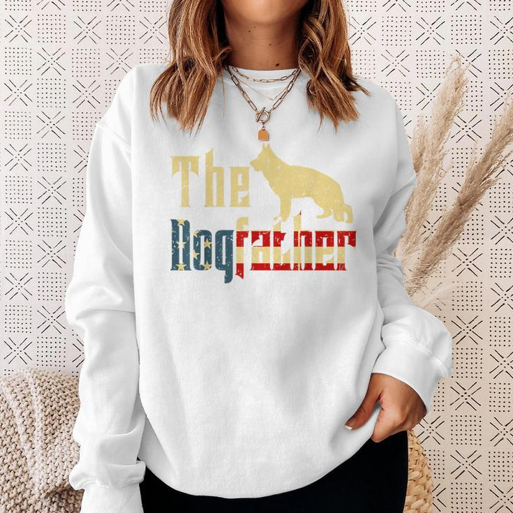 German Shepherd Fathers Day Dogfather Dog Dad 4Th July Sweatshirt Gifts for Her