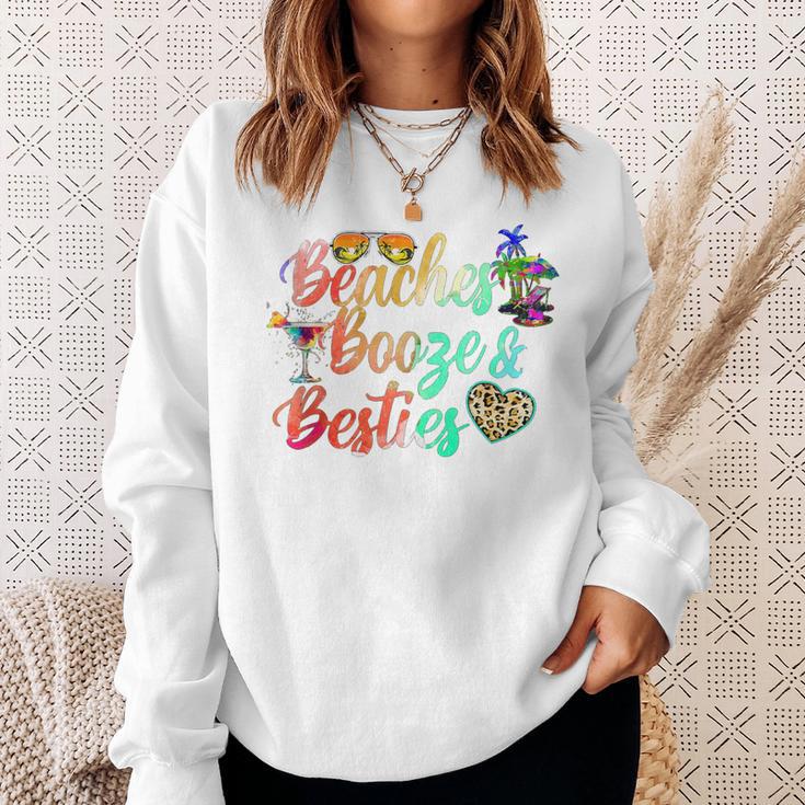 Girls Trip Girls Weekend Friends Beaches Booze & Besties Sweatshirt Gifts for Her