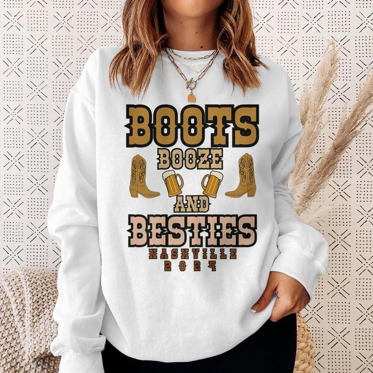 Girls Trip Nashville 2024 Boots Booze & Besties Weekend Sweatshirt Gifts for Her