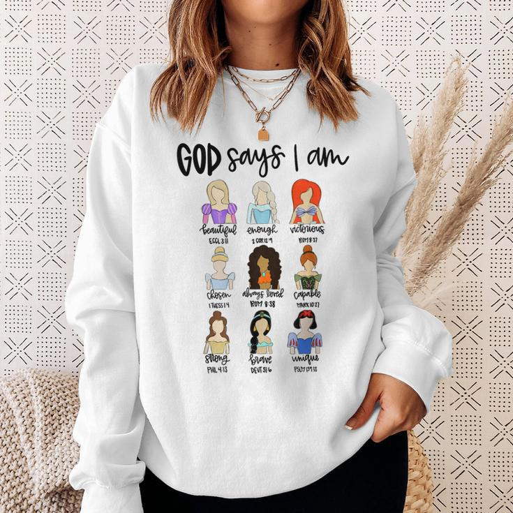 God Says I Am Princess Bible Verse Christ Religious Sayings Sweatshirt Gifts for Her