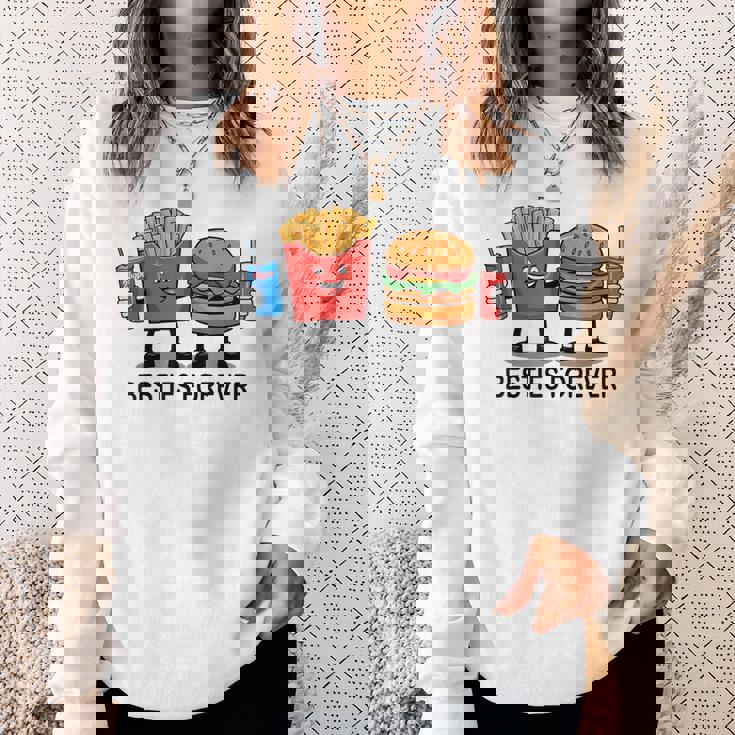 Hamburger French Fries Soda Bff Matching Best Friends Sweatshirt Gifts for Her
