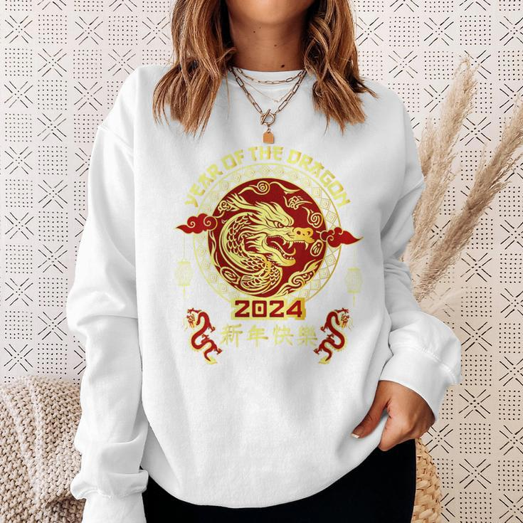 Happy Chinese New Year 2024 Year Of The Dragon 2024 Vintage Sweatshirt Gifts for Her