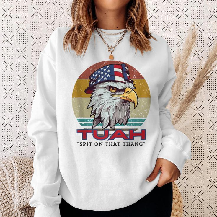 Hawk Tuah Spit On That Thang Hawk Tua Sweatshirt Gifts for Her