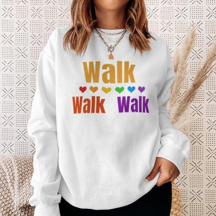 Heart Walk Indoor Walking Outdoor Walk At Home Pounds Off Sweatshirt Gifts for Her