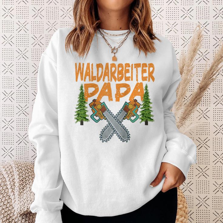 Herren Waldarbeiter Papa Baumfäller Bäume Fällen Im Wald Raglan Sweatshirt Geschenke für Sie