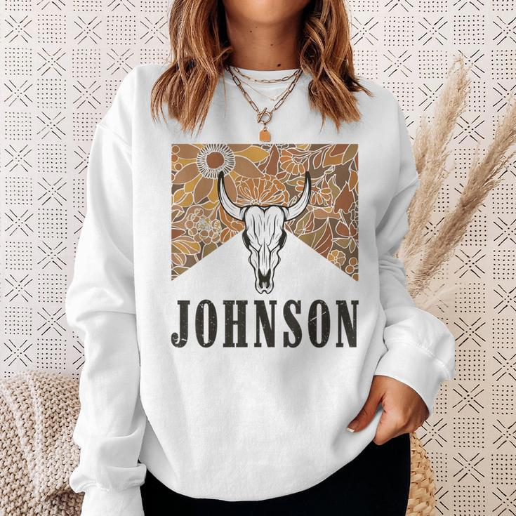 Howdy Cojo Johnson Western Style Team Johnson Family Reunion Sweatshirt Gifts for Her