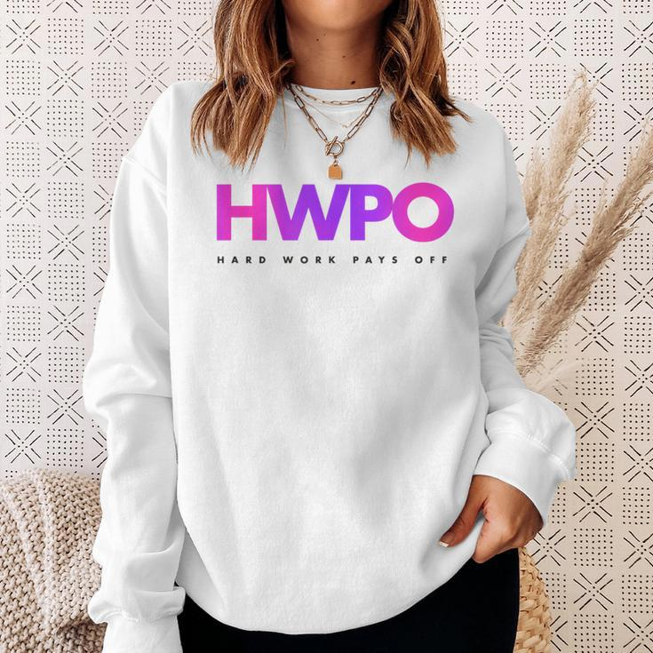 Hwpo Hard Work Pays Off Pastel Motivational Sweatshirt Gifts for Her