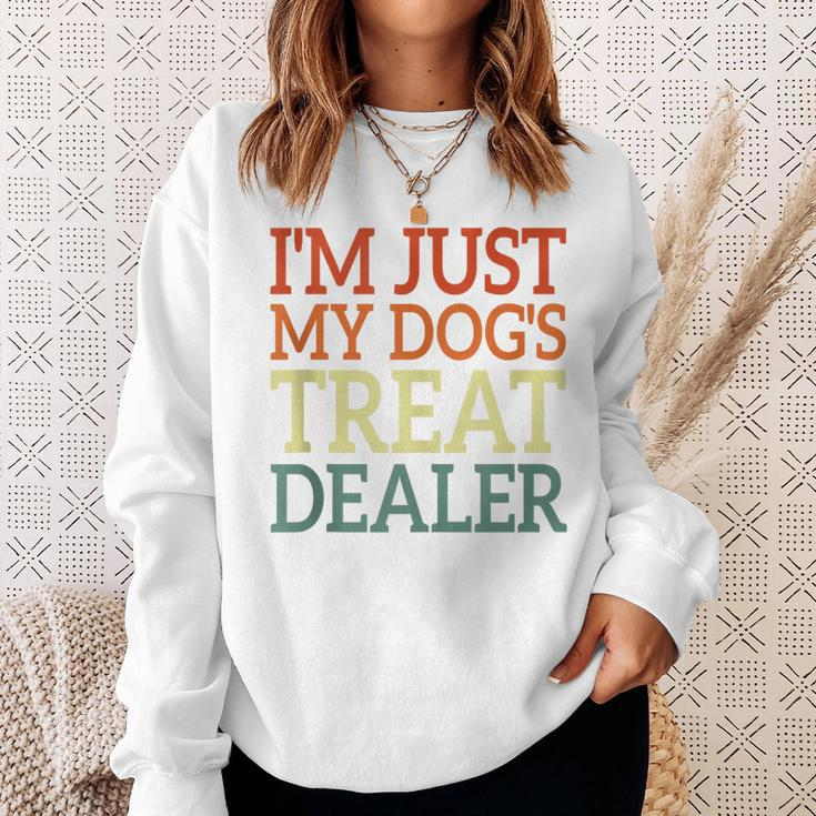 I'm Just My Dog's Treat Dealer Retro Vintage Dog Lover Sweatshirt Gifts for Her
