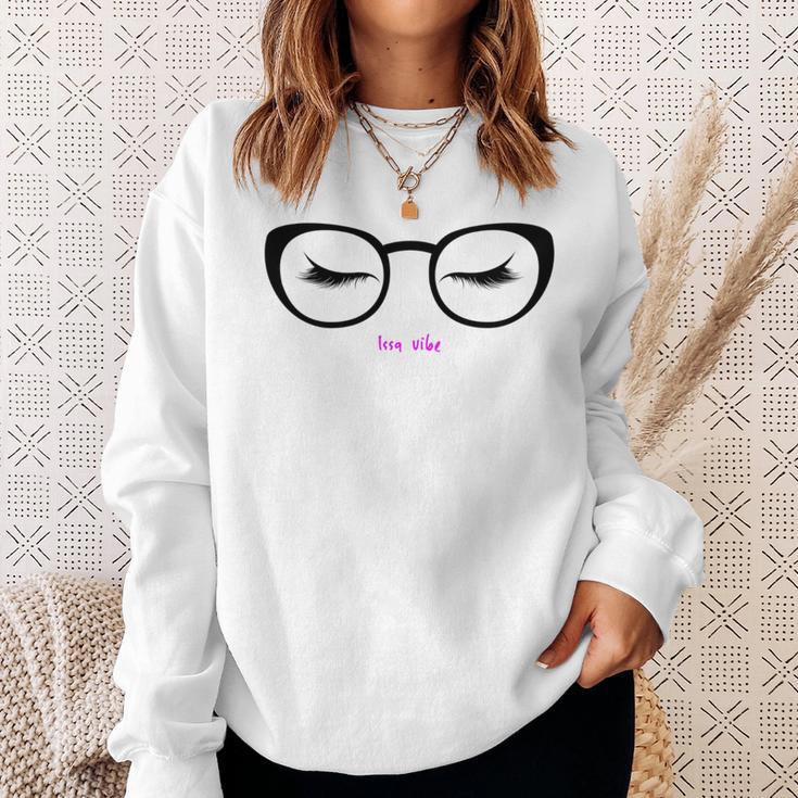 Issa Vibe Lipstick And Eyeglasses Flirty Sweatshirt Gifts for Her