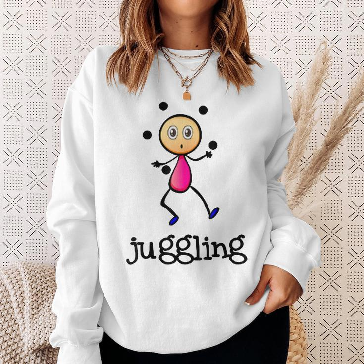 Juggling Stickman Sports Jugglers Juggle Circus Hobby Sweatshirt Gifts for Her