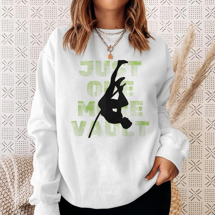 Just One More Vault Fun Pole Vaulting Sweatshirt Gifts for Her