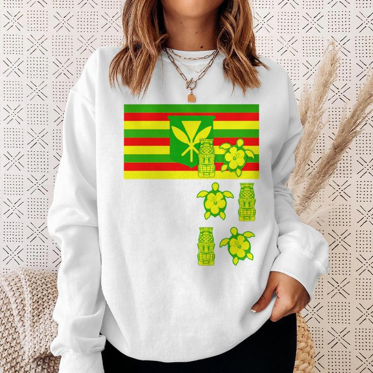 Kanaka Maoli Hawaii Flag Hawaiian Pride Sweatshirt Gifts for Her