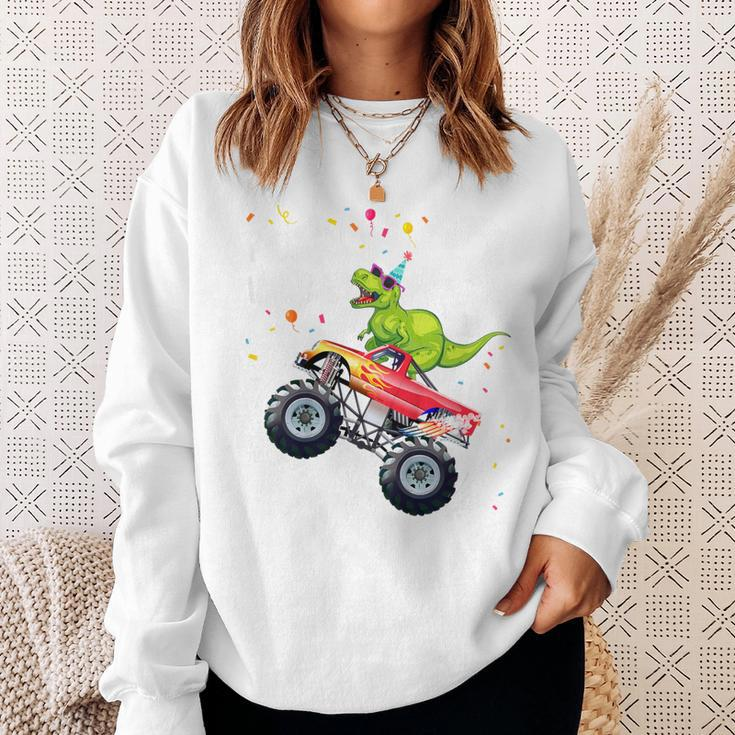 Kinder Geburtstag 3 Jahre Dinosaurier Monster Truck Jungen Mädchen Sweatshirt Geschenke für Sie