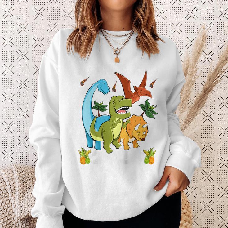 Kinder Schulkind 2024 Dinosaurier Schulanfang Dino Einschulung Sweatshirt Geschenke für Sie