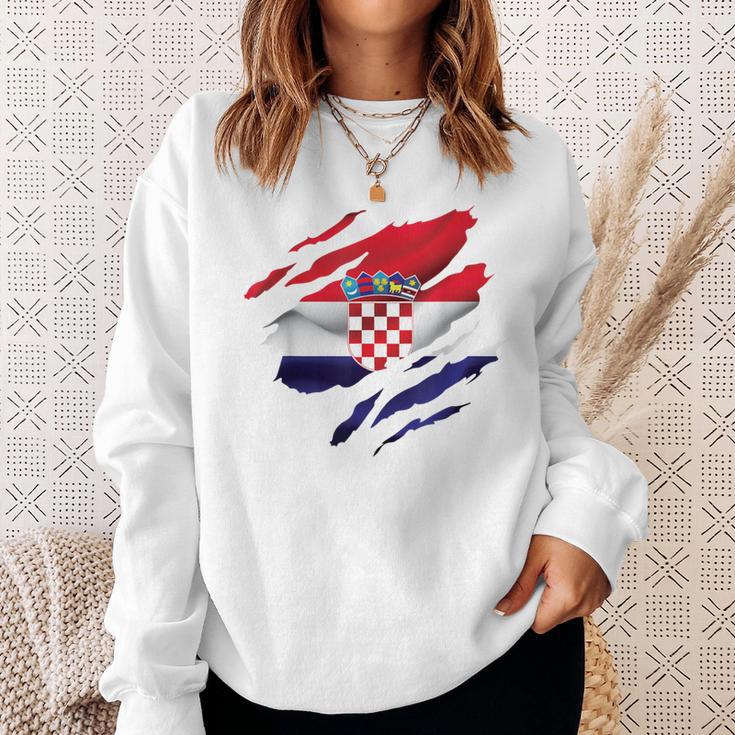 Kroatien Flagge Kroatisch Croatia Kinder Kroatien Hrvatska Sweatshirt Geschenke für Sie