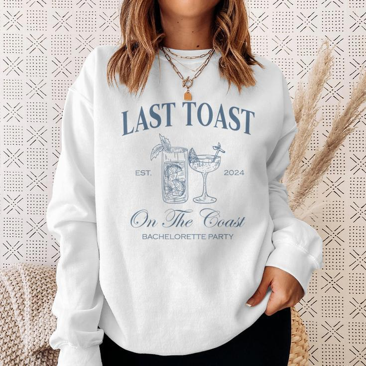 Last Toast On The Coast Bachelorette Party Beach Bridal Sweatshirt Gifts for Her