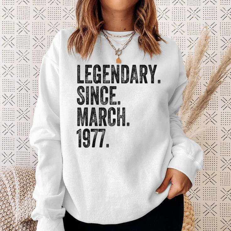 Legendary Since March 1977 Sweatshirt Gifts for Her