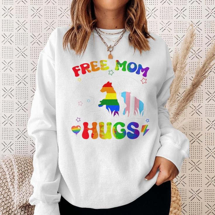 Lgbtq Pride Mama Bear Free Mom Hugs Lgbt Rainbow Sweatshirt Gifts for Her