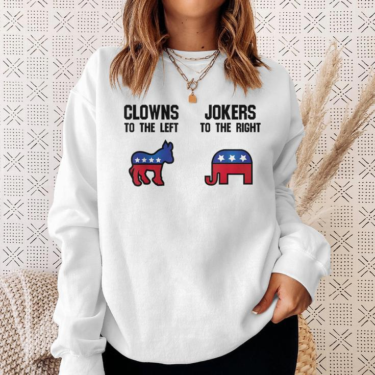 Libertarian Clowns To The Left Jokers To The Right Sweatshirt Gifts for Her
