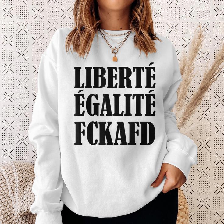 Liberte Egalite Fckafd For Anti Afd Demo Sweatshirt Geschenke für Sie