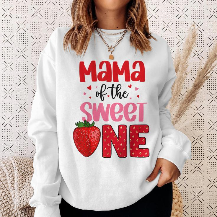 Mama Of The Sweet One Strawberry Birthday Family Party Sweatshirt Gifts for Her