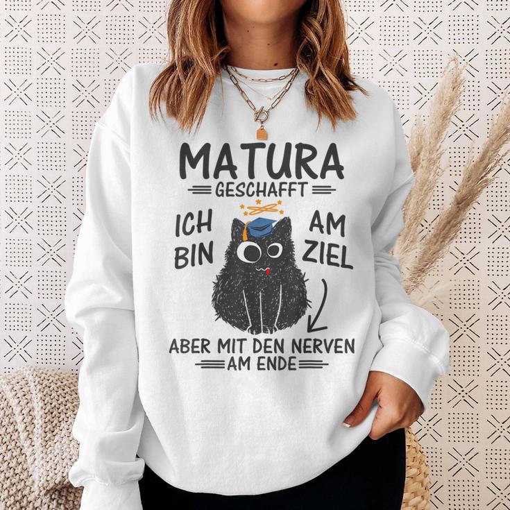 Matura Abschluss Katze Matura Abschied Matura Geschafft Sweatshirt Geschenke für Sie